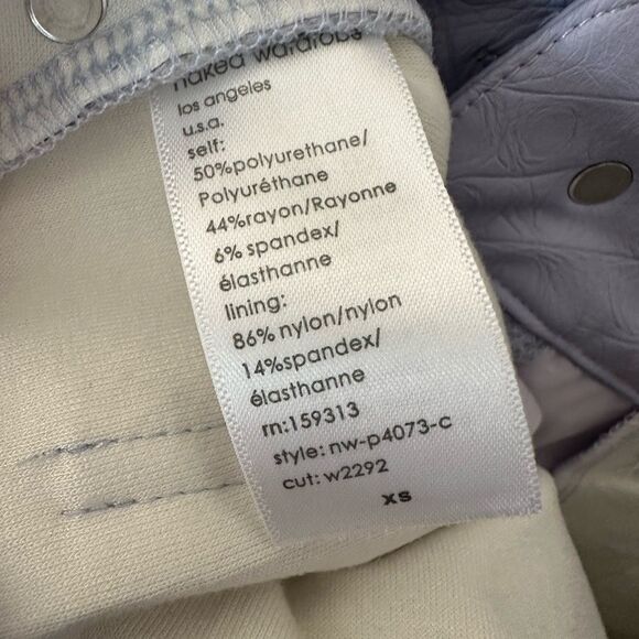 Naked Wardrobe Straight Croc Faux Leather Straight Leg Pants Lavender Purple XS - Picture 9 of 9